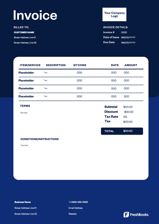 Invoice preview