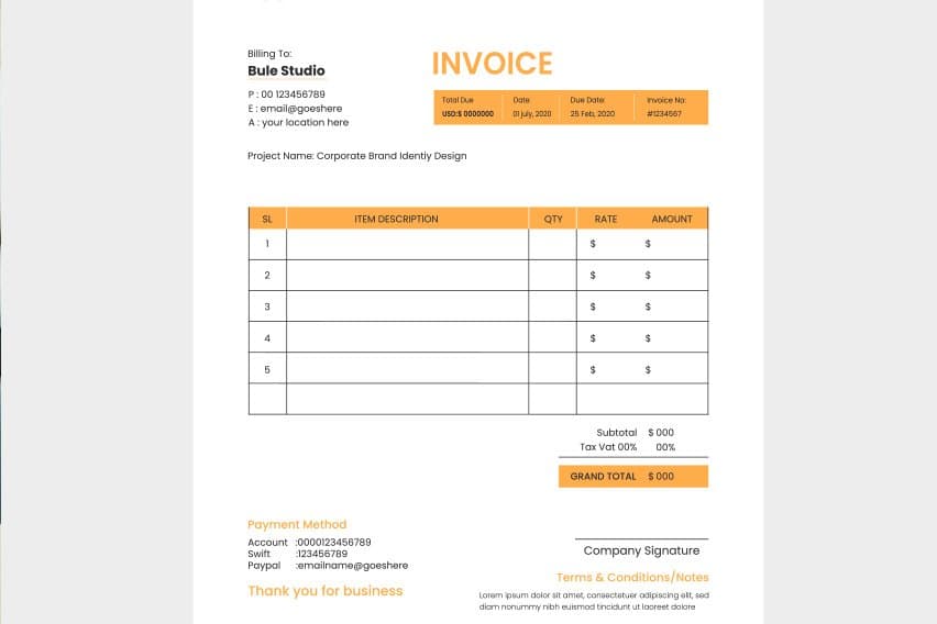How to Make an Invoice in Word (with Free Template) image