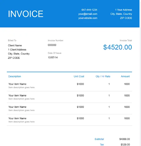 Proforma Invoice