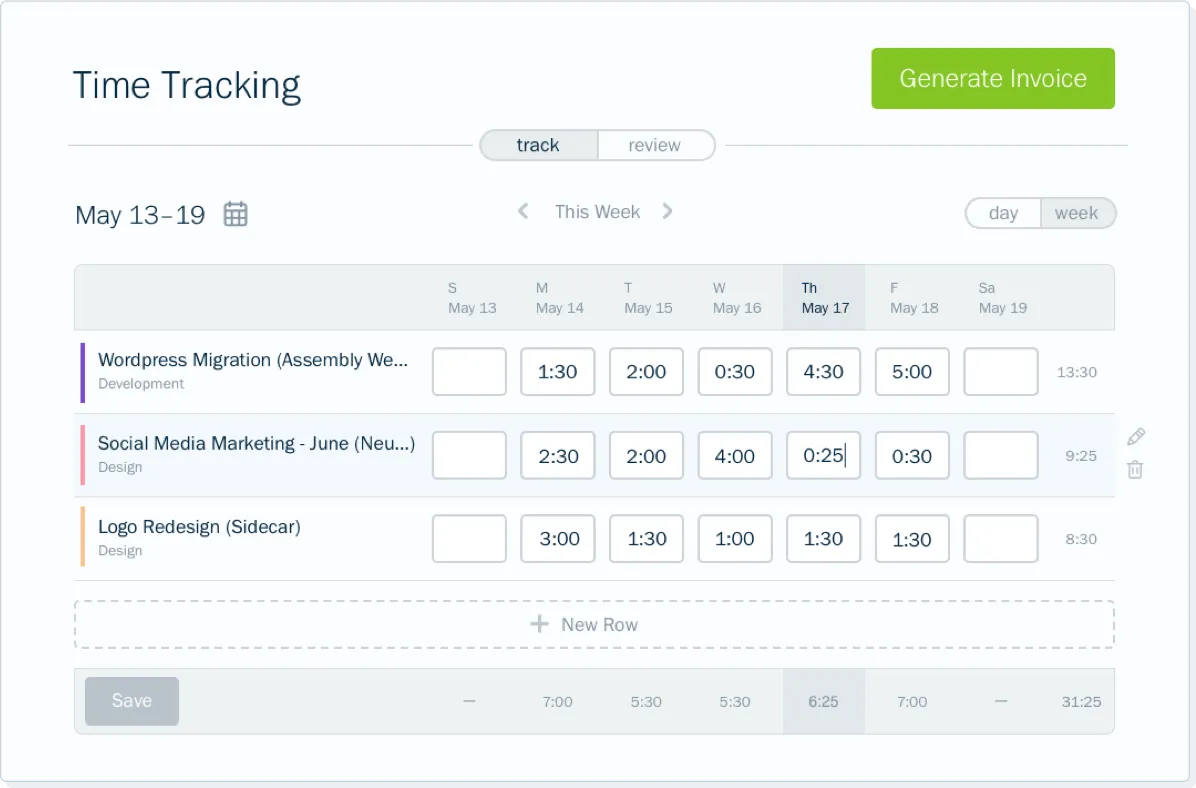 Freshbooks time tracking software