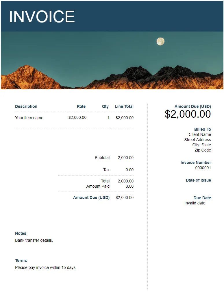 invoice template 3