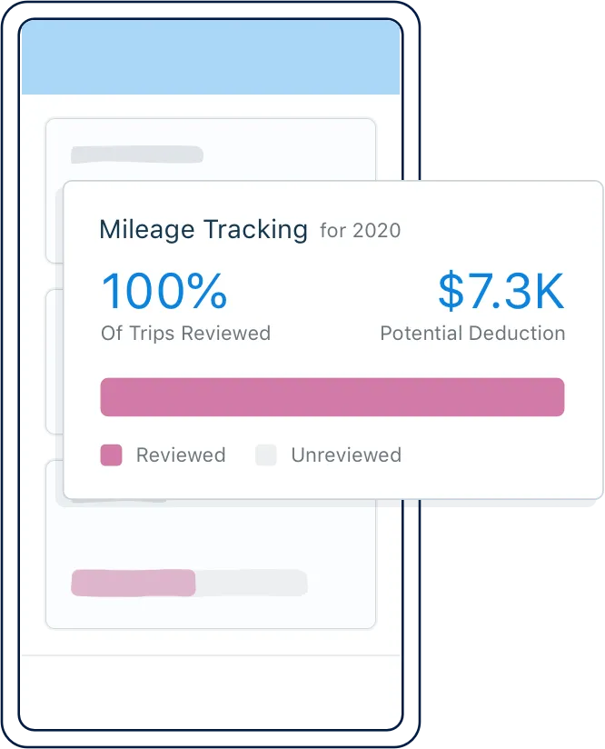 Mobile Mileage Tracking modal