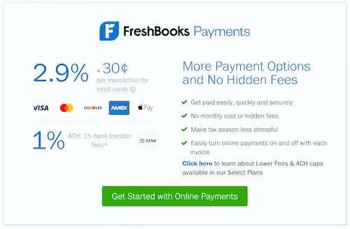 FreshBooks payment processor