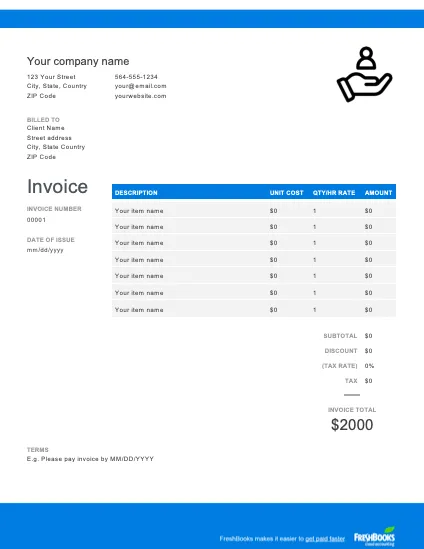 service invoice template