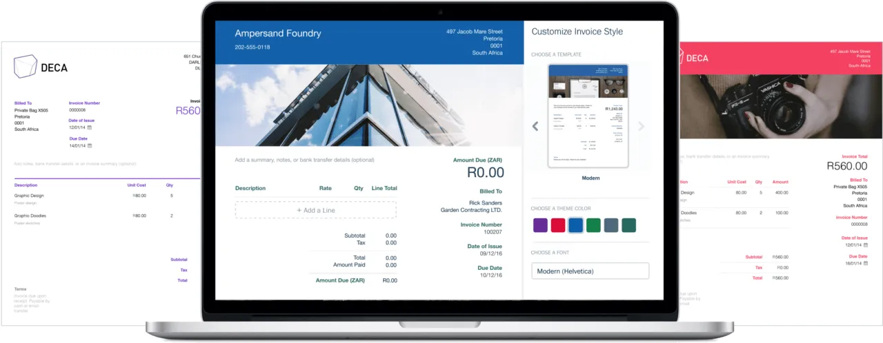 Invoices Customization South Africa