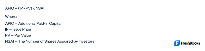 Additional Paid-In Capital Formula