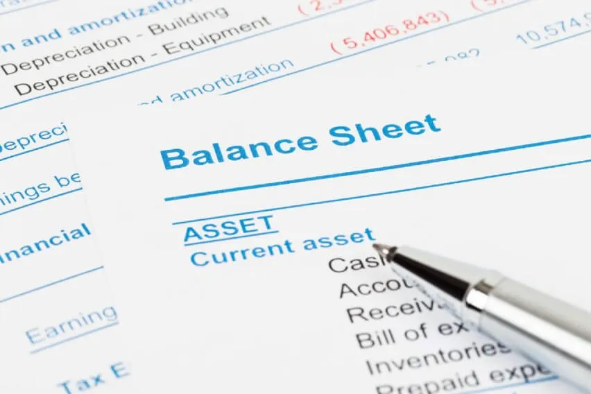 sample balance sheet for business