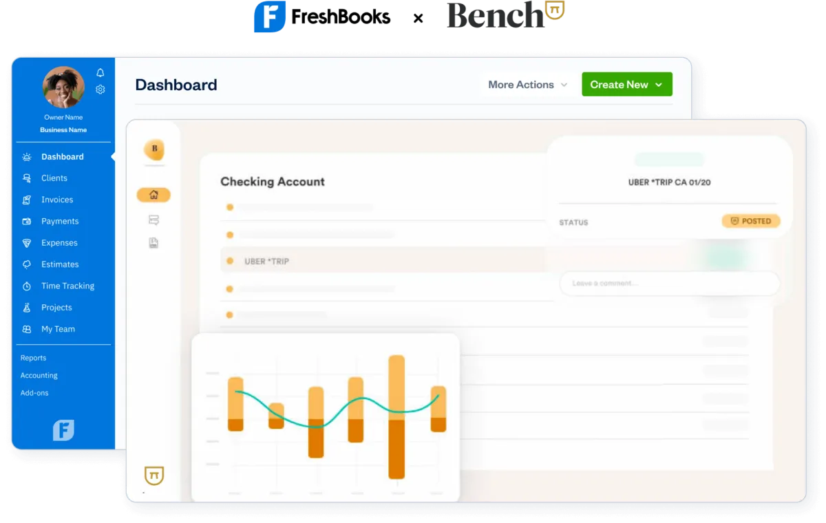 bookkeeping dashboard