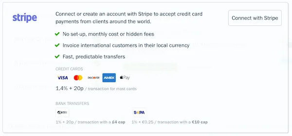 Connect FreshBooks with Stripe