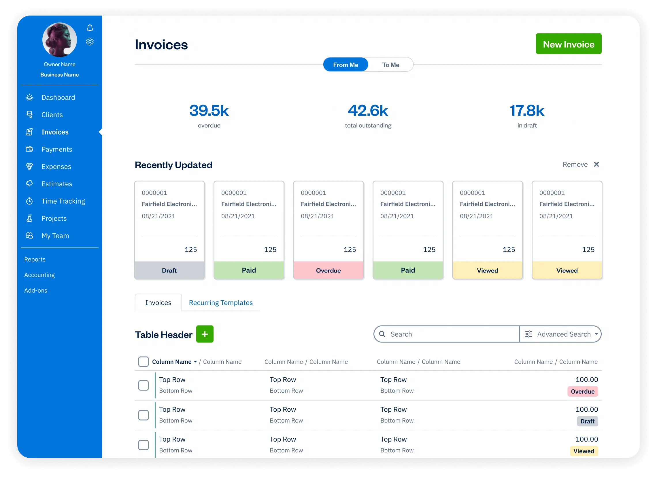 Comparison between free invoice template vs FreshBooks invoicing software