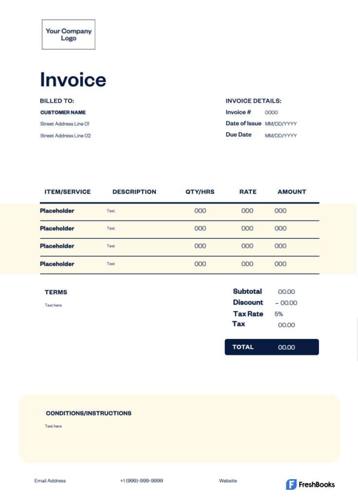 invoice for transportation services
