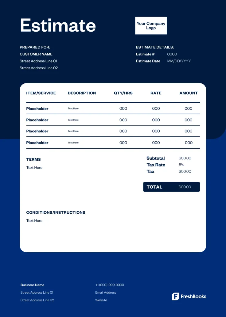 Carpet Cleaning Estimate Template - Style 11