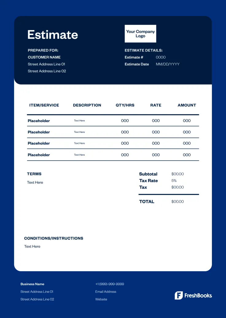 Cleaning Estimate Template - Style 5